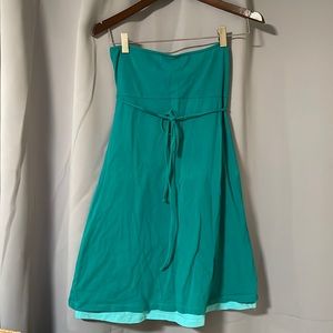 Super cute green and blue Victoria’s Secret bra top mini dress with tie
